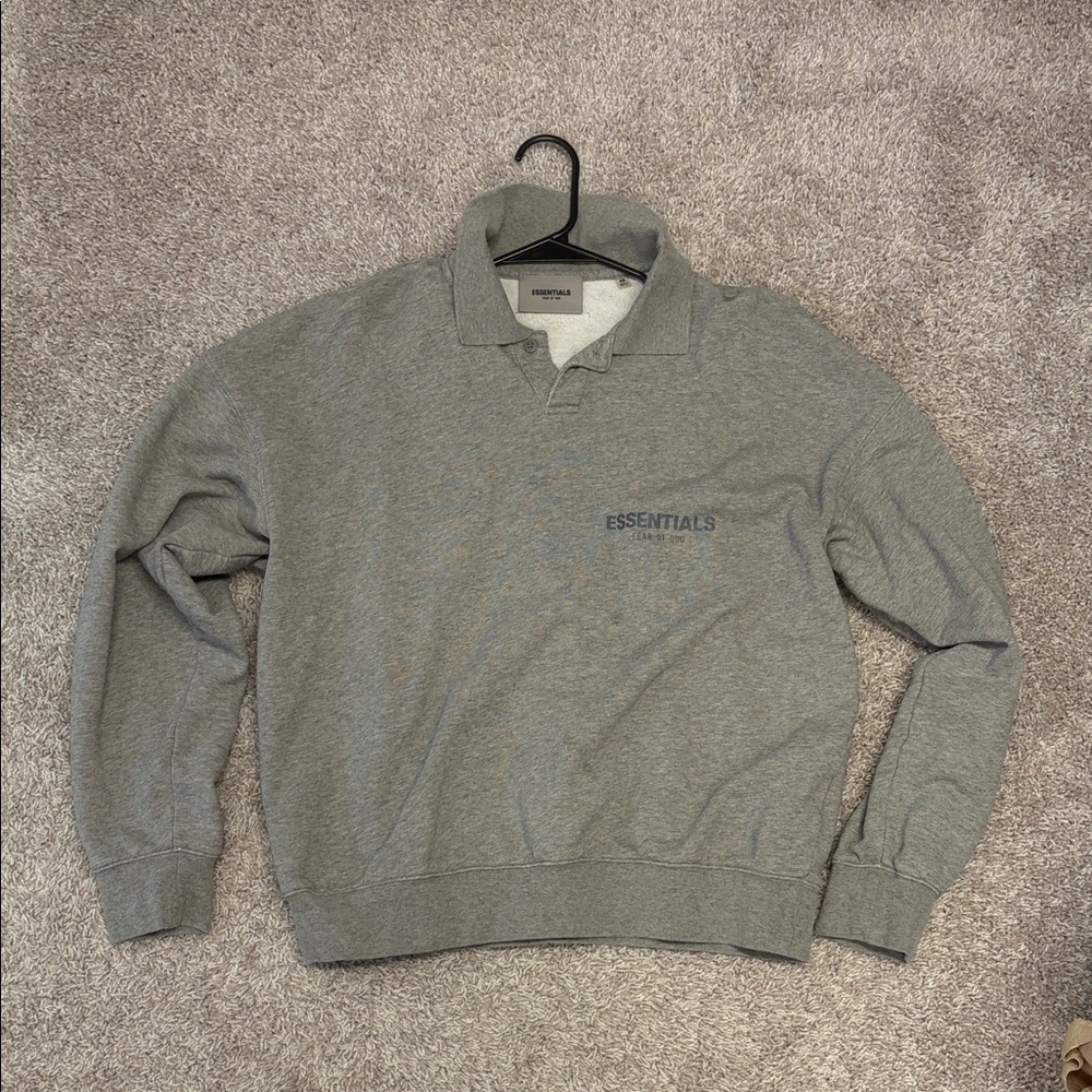 Essentials Heather Gray Crewneck Sweater